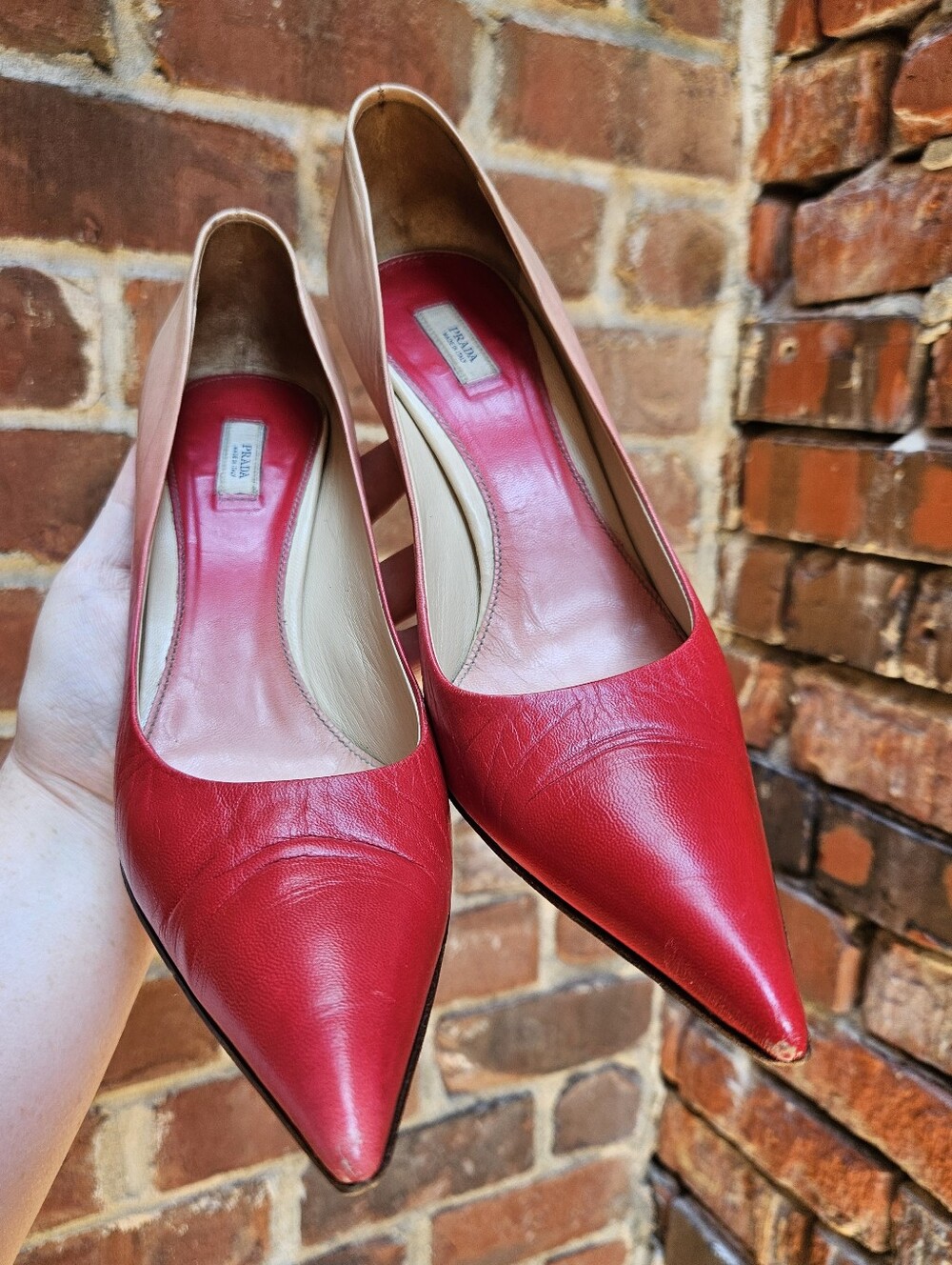 Prada Ombre Capretto Pumps